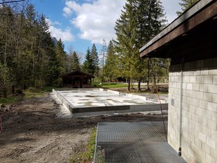 Fertige Bodenplatte Pfadi