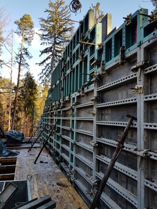 Schalung Brandmauer Nitrochemie