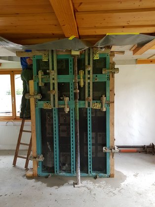 Schalung in Wohnstube